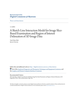 A Sketch-Line Interaction Model for Image Slice-Based Examination and Region of Interest Delineation of 3D Image Data