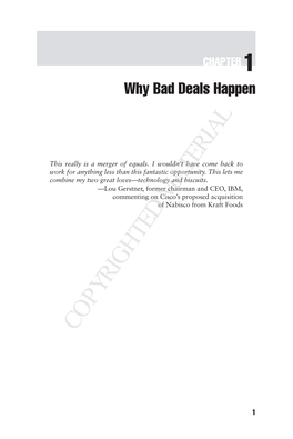 Why Bad Deals Happen