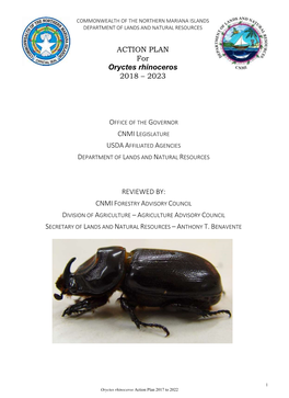 ACTION PLAN for Oryctes Rhinoceros 2018 – 2023 REVIEWED