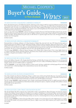 Buyer's Guide Wines
