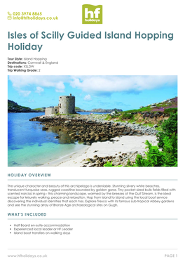 Isles of Scilly Guided Island Hopping Holiday