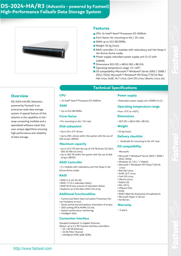 High-Performance Failsafe Data Storage System