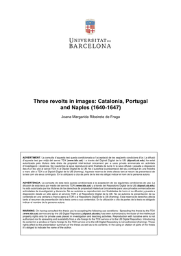 Three Revolts in Images: Catalonia, Portugal and Naples (1640-1647)