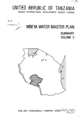 Mbeya Water Master Plan Summary Volume 3