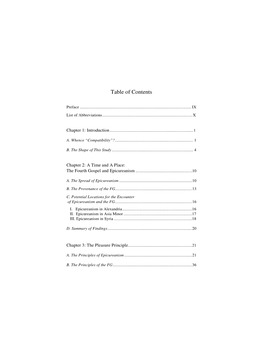 Table of Contents