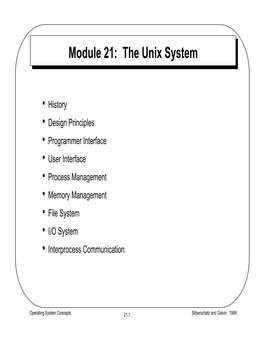 The Unix System