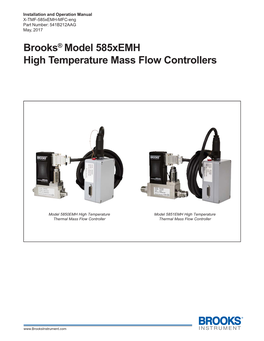 Brooks® Model 585Xemh High Temperature Mass Flow Controllers