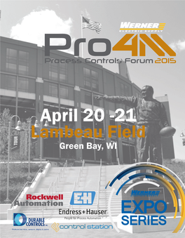 April 20 -21 Lambeau Field Green Bay, WI Schedule & Networking