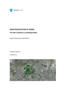 URBAN REQUALIFICATION of CARNIDE the Urban Continuity in a Contrasting Territory