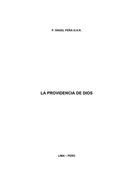 La Providencia De Dios