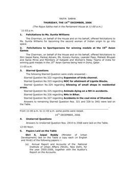 209Th Session Jornal of the Rahyasabha