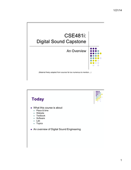 Introduction-Computer Audio Overview