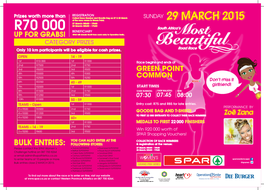 R70 000 BENEFICIARY up for GRABS! SPAR Will Donate R4.00 from Each Entry to Operation Smile