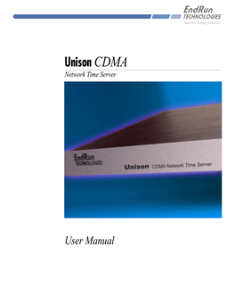Unison CDMA Network Time Server