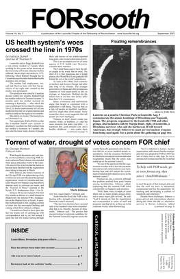 September 2007 US Health System’S Woes Floating Remembrances Crossed the Line in 1970S by Eustace Durrett There and Knows of No Widely-Reported and Ike M