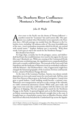 The Dearborn River Confluence: Montana’S Northwest Passage