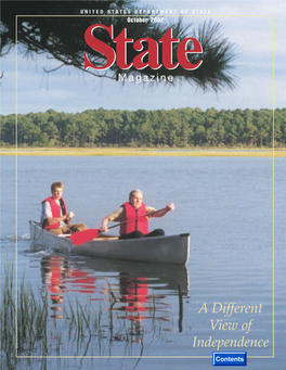 A Different View of Independence Statestate Magazine October 2002 Contents No