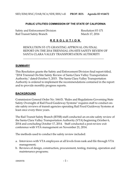 VTA) Beginning October 6, 2014 and Concluding October 17, 2014