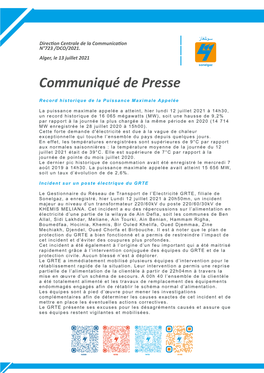 Communiqué Presse Grte FR