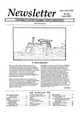 RRTHA-Newsletter-50-June-2007.Pdf