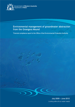 Environmental Management of Groundwater Abstraction from the Gnangara Mound