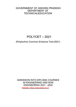 Polytechnic Common Entrance Test-2021)