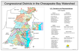 Congressional Districts in the Chesapeake Bay Watershed