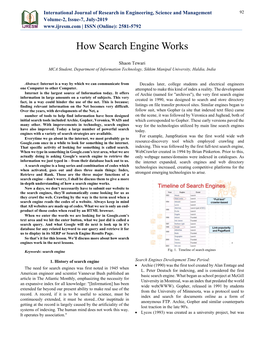 How Search Engine Works