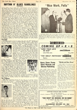 Cash the Box , Music Page 39 December 10, 1935