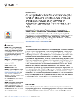 An Integrated Method for Understanding the Function of Macro-Lithic Tools