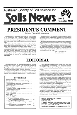 Soils News No 061 Oct 1984