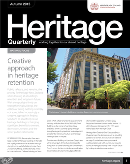 Creative Approach in Heritage Retention