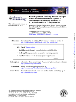 Gene Expression Profiling Reveals Multiple Protective Influences of The