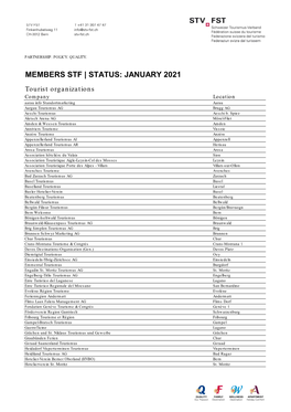 Members Stf | Status: January 2021