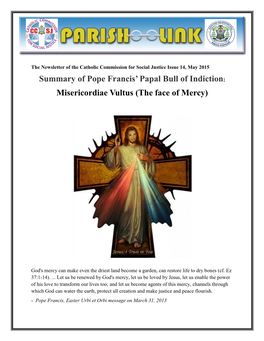 Misericordiae Vultus (The Face of Mercy)