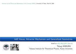 Ads Vacua, Attractor Mechanism and Generalized Geometries