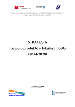 STRATEGIA Rozwoju Produktów Lokalnych EGO (2014-2020)