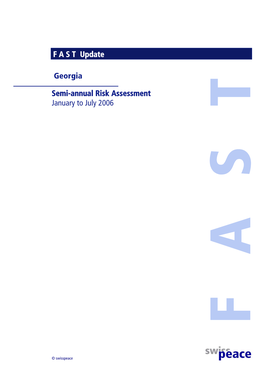 F a S T Update Georgia Semiyannual Risk Assessment Eanuary to Euly