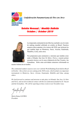 World Archery Americas Octubre 2019.Pdf