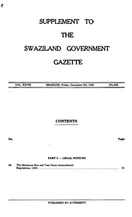 Swaziland Government Gazette