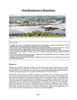 Flood Management in Mozambique