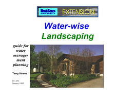 Water-Wise Landscaping Guide for Water Manage- Ment Planning