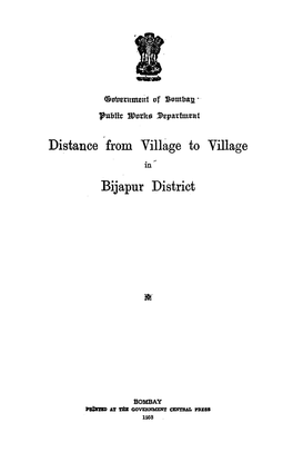 Distance from Vilh1ge to Village Bijapur District