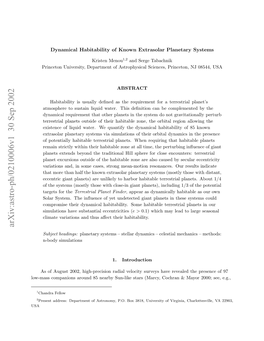 Dynamical Habitability of Known Extrasolar Planetary Systems