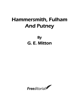 Hammersmith, Fulham and Putney