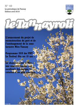 N° 40 Le Périodique De Tannay Edition Avril 2019