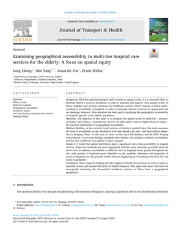 Examining Geographical Accessibility to Multi-Tier Hospital Care Services for the Elderly: a Focus on Spatial Equity