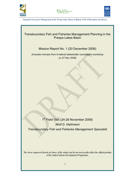 Transboundary Fish and Fisheries Management Planning in the Prespa Lakes Basin