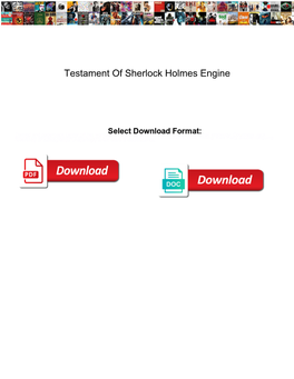 Testament of Sherlock Holmes Engine