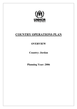 Country Operations Plan